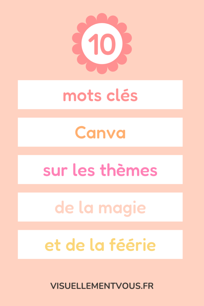 10 mots clés Canva sur les thèmes de la magie et de la féérie