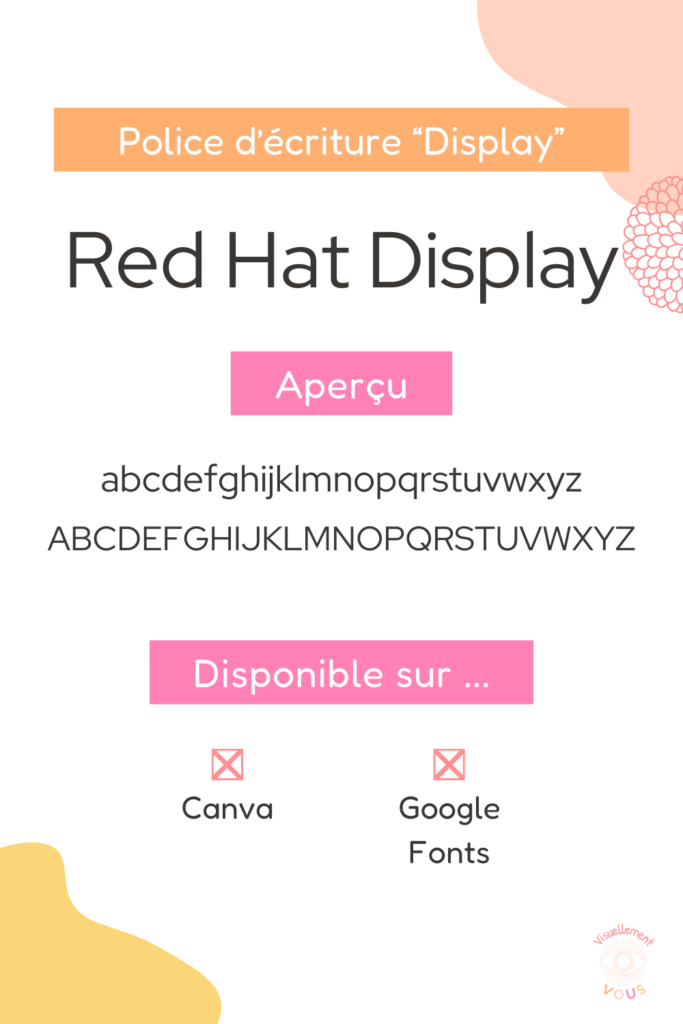 Police d'écriture décorative Red Hat Display