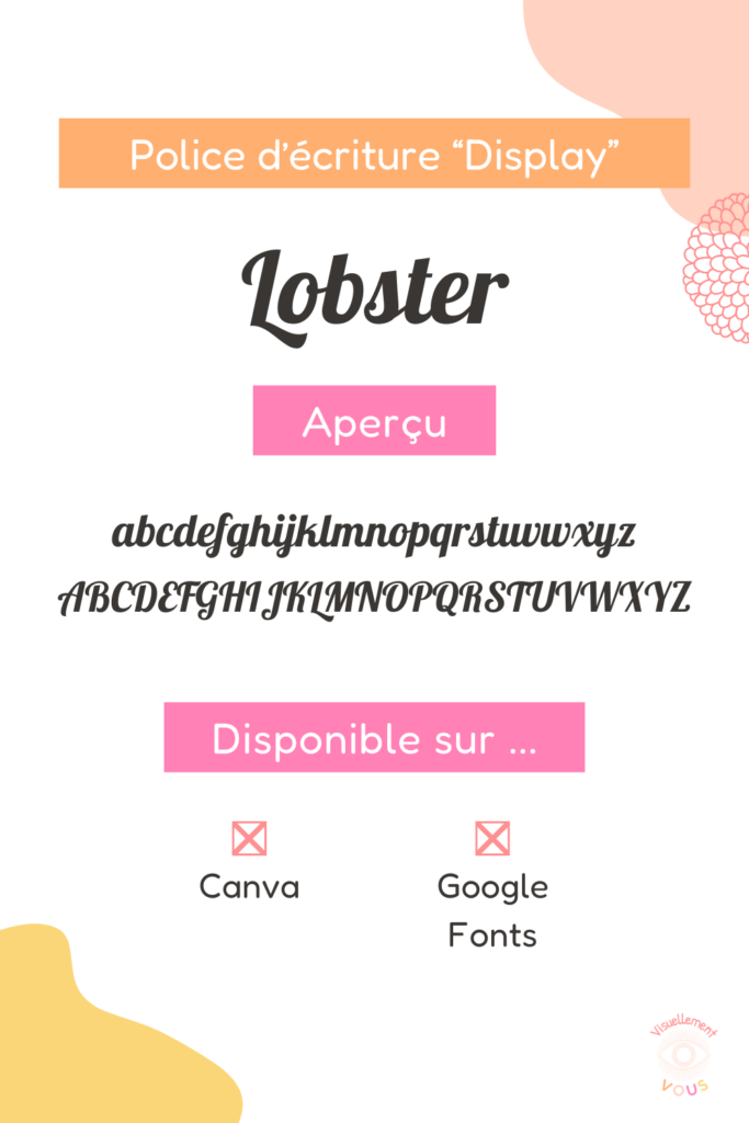 Police d'écriture Display Lobster