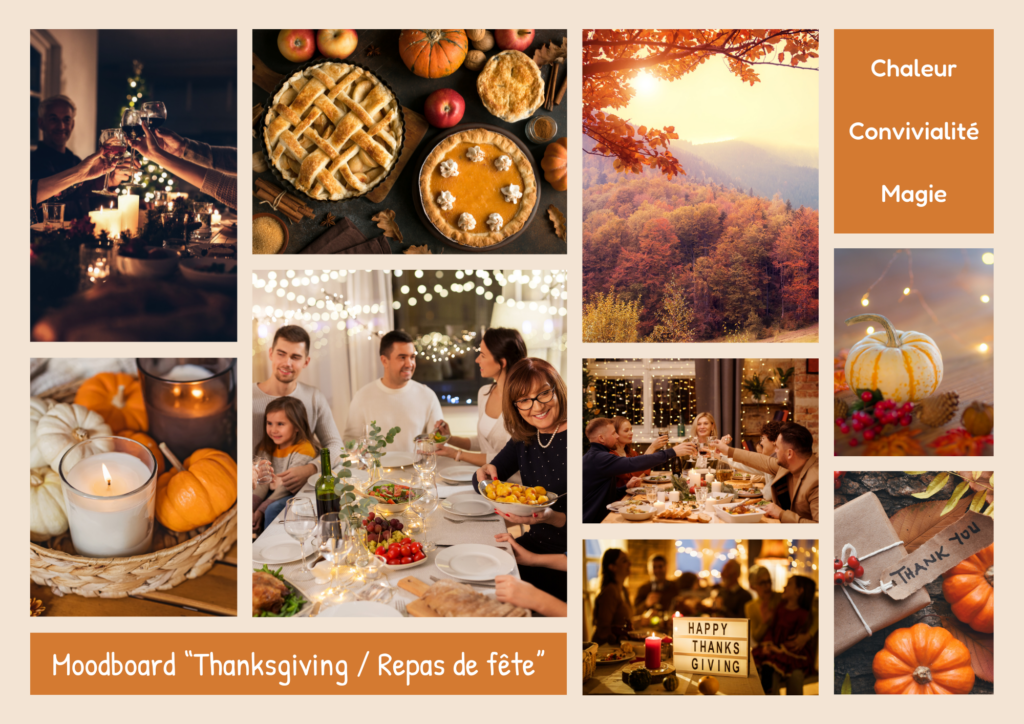 moodboard spécial thanksgiving / repas de fête